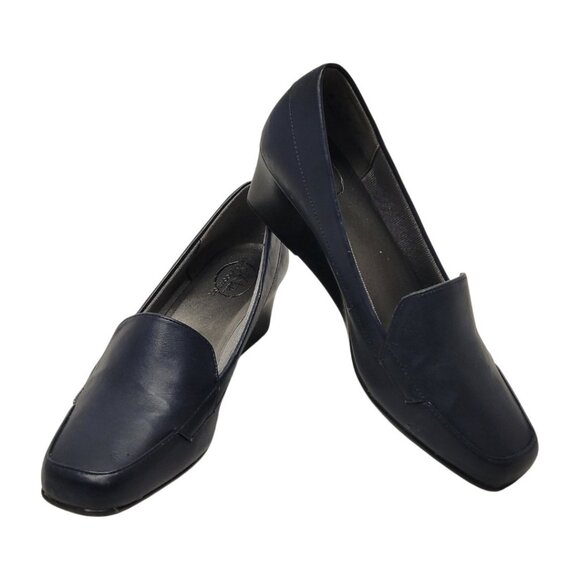 LIFE STRIDE Woman's NAVY BLUE Loafer Shoes Pump Slip On SIMPLY COMFORT size 8 - Picture 1 of 6